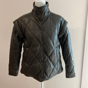 Apparis Vegan Leather Quilted Jacket NWOT Size S